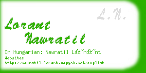 lorant nawratil business card